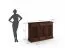 Sideboard / Kommode | aus massiv finnische Kiefer | Farbe: Tabacco | drei Türen | Griffe: Altsilber | Maße: 91 x 142 x 45 cm | alltagstauglich und robust