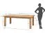 Stabiler Tisch aus massiven Eichenholz Colmont 03, vier Standbeine, ausziehbar bis 250 cm, Maße: 75 x 160 x 90 cm, geölte Oberfläche, Tischplatte 4 cm dick