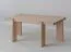 Couchtisch | Farbe: Eiche gebleicht | Massivholz | Eichenholz geölt | Travertin Stein | 102 x 60 x 41,5 cm | stabile Beine | Minimalistisch