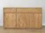 Kommode | Massivholz | Eichenholz geölt | 3 Türen | Push-to-open Funktion | 2 Schubladen | Soft-Close Funktion | 157 x 40 x 85 cm | 4 Fächer