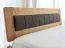 Einzelbett / Gästebett | Massivholz | Eichenholz geölt | gepolsterten Kopfteil | 160 x 200 cm | Minimalistisch | einzigartige Holzstruktur