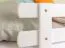 Stockbett für Erwachsene "Easy Premium Line" K18/n, Kopfteil mit Löchern, Buche Vollholz massiv Weiß - 90 x 200 cm, (L x B) teilbar