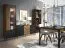 Esstisch ausziehbar Mairenke 14, Farbe: Walnuss / Schwarz matt - Abmessungen: 160-240 x 90 cm (B x T)