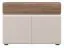 Kommode Papauta 20, Farbe: Kaschmir / Eiche dunkel - Abmessungen: 86 x 118 x 45 cm (H x B x T)