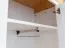 Schmaler Schrank Bresle 14 mit 200 x 70 x 42 cm, Weiß / Natur, aus finnischer Kiefer, 1x Holztür, 2x Schublade, 1x Einlegeboden, Soft-Close-System