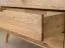 Kommode Minnu 03 naturbelassen aus massiver Wildeiche, 90 x 110 x 40 cm, 3 Schubladen mit Soft-Close-System, 1 offenes Fach, geöltes Holz, stilvoll