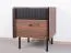 Nachtkommode Mairenke 12, Farbe: Walnuss / Schwarz matt - Abmessungen: 50 x 42 x 40 cm (H x B x T)