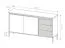 Sideboard / Kommode mit vier Fächer Balta 08, Farbe: Schwarz, drei Schubladen, Push-to-open Funktion, Beine: Metall, Maße: 81 x 153,5 x 39,5 cm