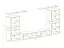 Moderne Wohnwand Balestrand 212, Farbe: Eiche Wotan - Abmessungen: 160 x 320 x 40 cm (H x B x T), mit LED-Beleuchtung