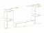 Wohnwand im schlichten Design Balestrand 64, Farbe: Grau / Eiche Wotan - Abmessungen: 150 x 320 x 40 cm (H x B x T), mit 11 Fächern
