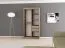 100 cm breiter Kleiderschrank mit 2 Türen | 5 Fächer | Farbe: Weiß Abbildung