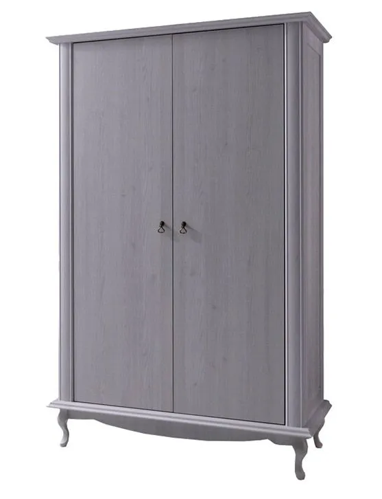 125 cm breiter Kleiderschrank mit 2 Türen | Farbe: Weiß Abbildung