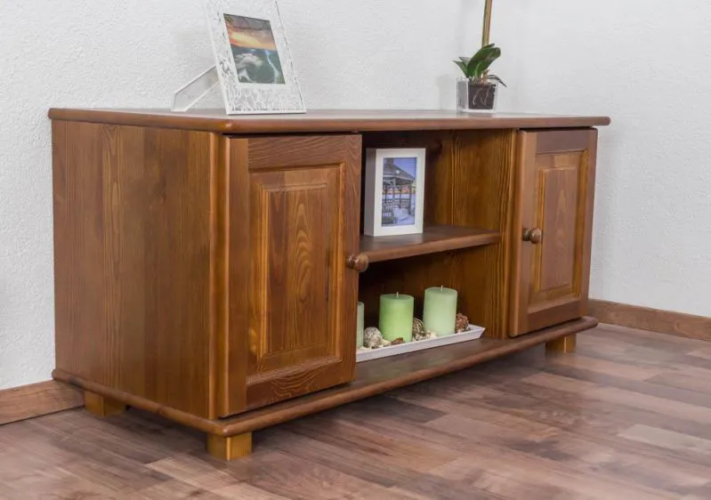 TV-Lowboard Landhausstil Massivholz Farbe: Eiche 55x118x47 cm Abbildung