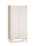 Babyzimmer Kleiderschrank | Farbe: Beige | Griffe & Beine: Gold | 3 Fächer | Kinderzimmer | eine Kleiderstange | Maße: 90 x 50 x 188 cm | Soft-Close-Funktion