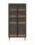 Vitrinenschrank mit zwei Glastüren Chaabane 01 | Farbe: Eiche Dunin / Schwarz | inkl. LED-Beleuchtung | Beine & Griffe: Metall | Maße: 194,5 x 91,5 x 39 cm