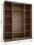 Kleiderschrank / Schiebetürenschrank | Farbe: Eiche Artisan | Soft-Close | 2 Schiebetüren | 2 Kleiderstangen | Spiegel | 245,5 x 190 x 64 cm | 11 Fächer