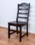 Stuhl Junco 245 | Kiefer massiv Vollholz | Walnussfarben | 45 x 50 x 100 cm | hohe Lehne | bequemer Sessel | Holzstuhl | Sitzhöhe 45 cm