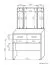 Schminktisch Grogol 26, Farbe: Weiß - Abmessungen: 134 x 80 x 40 cm (H x B x T)