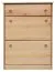 Schuhschrank Schuhkommode Holz massiv, Farbe: Natur 98x72x30 cm, für Garderobe, Vorzimmer, Flur Abbildung