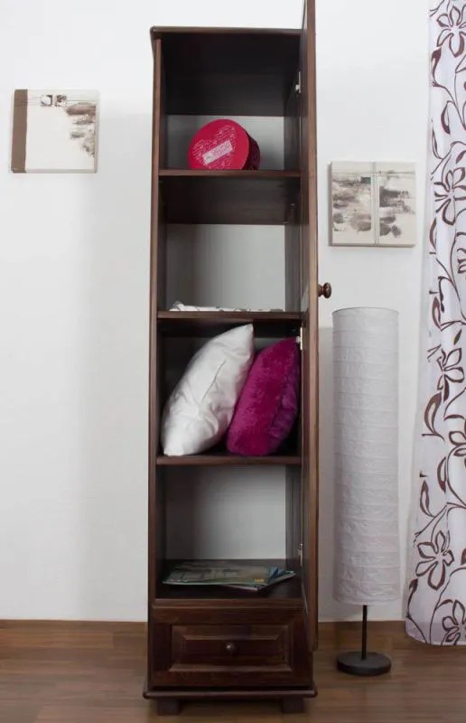 Massivholz-Schrank, Farbe: Nuss 190x47x60 cm Abbildung