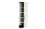 Jugendzimmer - Schrank Aalst 05, Farbe: Eiche / Creme / Schwarz - Abmessungen: 190 x 60 x 40 cm (H x B x T)
