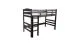 Hochbett 90 x 200 cm, "Easy Premium Line" K22/n, Buche Massivholz Schokobraun, teilbar
