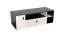 Jugendzimmer - TV-Unterschrank Aalst 10, Farbe: Eiche / Creme / Schwarz - Abmessungen: 40 x 120 x 50 cm (H x B x T)