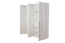 Drehtürenschrank / Kleiderschrank Siumu 23, Farbe: Weiß / Weiß Hochglanz - 224 x 182 x 56 cm (H x B x T)
