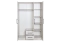 Schlafzimmer - Kleiderschrank, Farbe: Eiche Weiß - 200 x 123 x 53 cm (H x B x T)