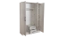 Schlafzimmer - Kleiderschrank, Farbe: Eiche Weiß - 200 x 123 x 53 cm (H x B x T)
