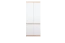 Jugendzimmer - Drehtürenschrank / Kleiderschrank Alard 01, Farbe: Eiche / Weiß - Abmessungen: 195 x 80 x 52 cm (H x B x T)