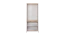 Jugendzimmer - Drehtürenschrank / Kleiderschrank Alard 01, Farbe: Eiche / Weiß - Abmessungen: 195 x 80 x 52 cm (H x B x T)