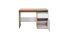 Jugendzimmer - Schreibtisch Alard 07, Farbe: Eiche / Weiß - Abmessungen: 80 x 120 x 52 cm (H x B x T)
