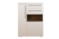 Vitrine Garim 14, Farbe: Beige Hochglanz - 123 x 90 x 40 cm (H x B x T)