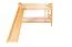 Stockbett mit Rutsche 80 x 200 cm, Buche Massivholz Natur lackiert, umbaubar in zwei Einzelbetten, "Easy Premium Line" K25/n