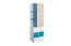 Jugendzimmer - Schrank Aalst 21, Farbe: Eiche / Weiß / Blau - Abmessungen: 160 x 45 x 40 cm (H x B x T)