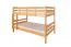 Stockbett 120 x 190 cm für Erwachsene "Easy Premium Line" K24/n, Kopf- und Fußteil gerade, Buche Massivholz Natur lackiert, teilbar