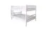 Etagenbett 140 x 200 cm für Erwachsene "Easy Premium Line" K24/n, Kopf- und Fußteil gerade, Buche Massivholz weiß lackiert, teilbar