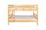 Etagenbett / Stockbett 140 x 200 cm "Easy Premium Line" K24/n, Kopf- und Fußteil gerade, Buche Massivholz Natur lackiert, teilbar