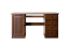 Robuster Schreibtisch Kiefer Vollholz Junco 187, Wallnussfarben, 75 x 140 x 55 cm, mit 4 Schubladen, Tastaturfach und 3 Fächern, sehr robust und stabil