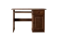 Schreibtisch Kiefer Vollholz Wallnussfarben Junco 190, im Landhausstil, 75 x 110 x 55 cm, mit ausziehbaren Tastaturfach, zwei Fächer, einer Schublade