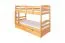 Etagenbett / Stockbett 90 x 200 cm für Kinder "Easy Premium Line" K17/n inkl. 2 Schubladen und 2 Abdeckblenden, Buche Massivholz Natur lackiert, teilbar