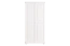 Weißer Kleiderschrank Kiefer Vollholz Junco 12B, sehr geräumig, 195 x 92 x 59 cm, mit 1 Kleiderstange und 5 Fächern, robust und langlebig
