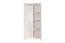 Weißer Kleiderschrank Kiefer Vollholz Junco 12B, sehr geräumig, 195 x 92 x 59 cm, mit 1 Kleiderstange und 5 Fächern, robust und langlebig