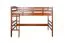 Hochbett 90 x 190 cm, "Easy Premium Line" K22/n, Buche Massivholz Dunkelbraun, teilbar