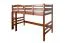 Hochbett 90 x 190 cm, "Easy Premium Line" K22/n, Buche Massivholz Dunkelbraun, teilbar