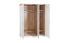 Drehtürenschrank / Kleiderschrank Lotofaga 15, Farbe: Weiß / Walnuss - 227 x 181 x 59 cm (H x B x T)