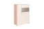 Vitrine Garim 16, Farbe: Beige Hochglanz - 123 x 90 x 40 cm (H x B x T)